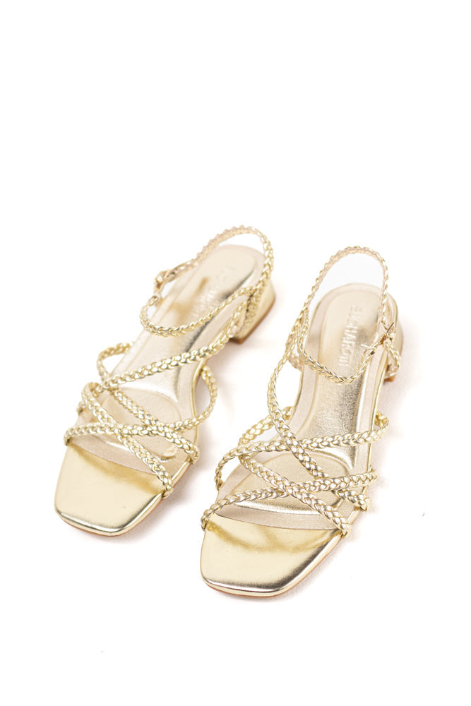 Sandalias para vestir mujer trenzadas con suela plana y plantilla acolchada