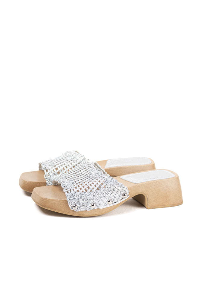 Sandalias zuecos para mujer con tacón bajo y plataforma