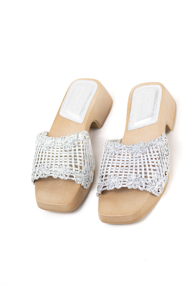 Sandalias zuecos para mujer con tacón bajo y plataforma