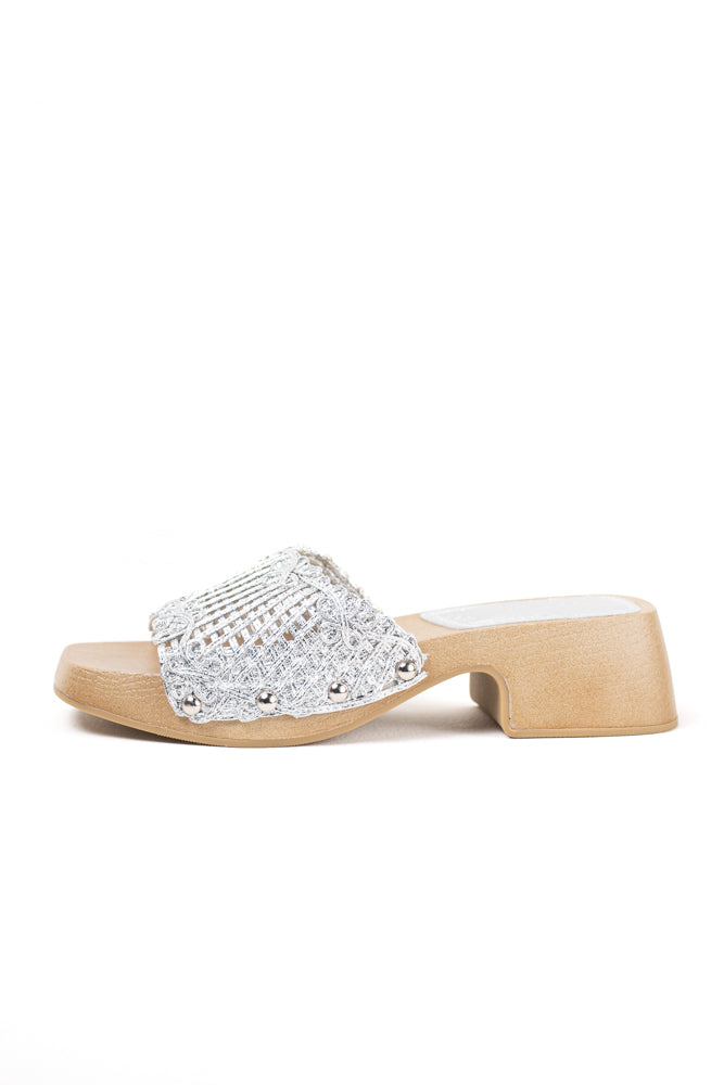 Sandalias zuecos para mujer con tacón bajo y plataforma