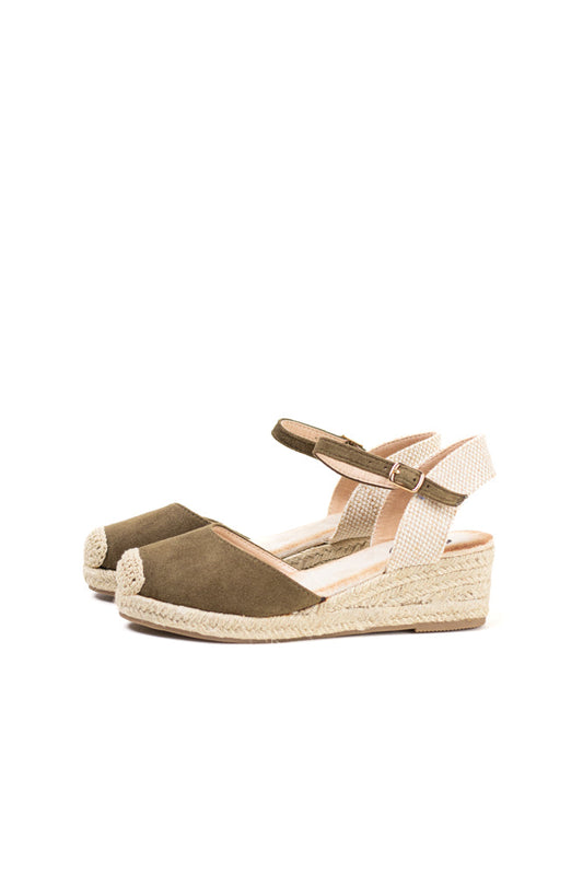alpargatas doradas cunas bajas de esparto con plataforma mujer con plantilla acolchada color Rosa talla 36