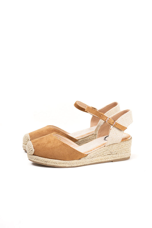 alpargatas doradas cunas bajas de esparto con plataforma mujer con plantilla acolchada color Rosa talla 41