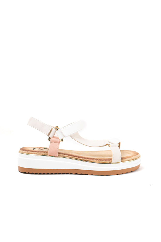 Sandalias con velcro para mujer con plantilla acolchada