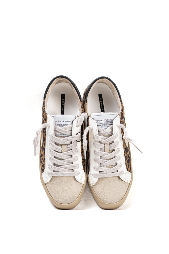 Zapatillas deportivas para mujer bicolor con detalles brillantes y suela de goma Corina