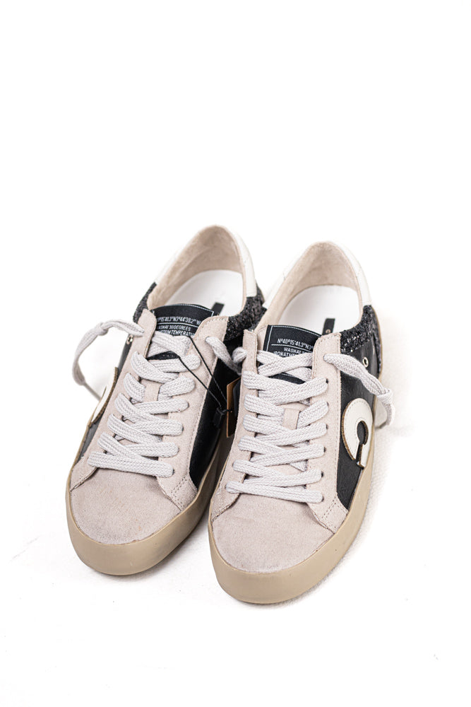 Zapatillas deportivas para mujer bicolor con detalles brillantes y suela de goma Corina