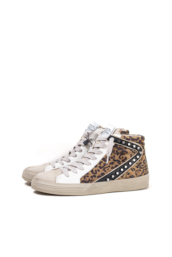 Zapatillas deportivas altas unisex  con detalles metálicos y cordones Corina