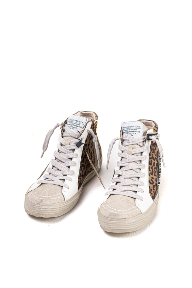 Zapatillas deportivas altas unisex  con detalles metálicos y cordones Corina