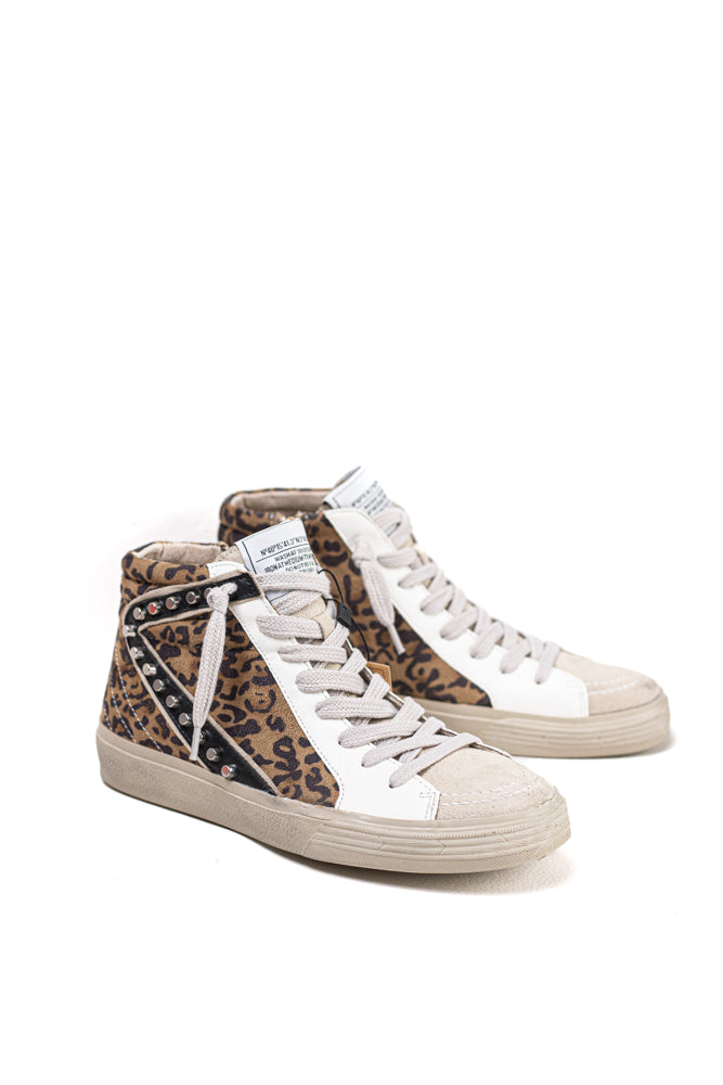 Zapatillas deportivas altas unisex  con detalles metálicos y cordones Corina