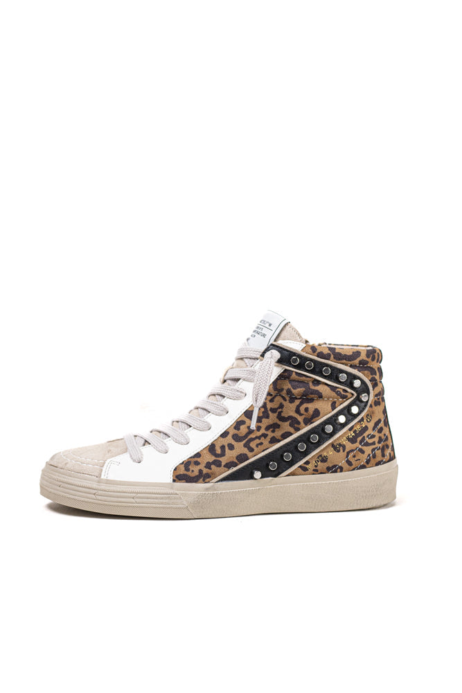 Zapatillas deportivas altas unisex  con detalles metálicos y cordones Corina