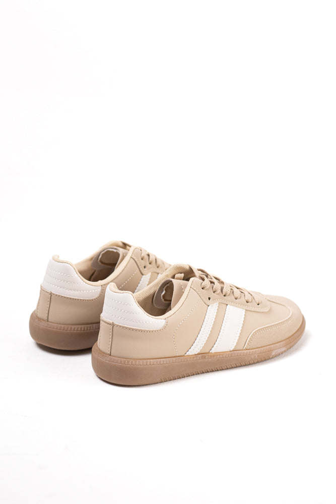 Zapatillas deportivas blancas para mujer con franjas negras, estilo clásico y comodidad para el uso diario