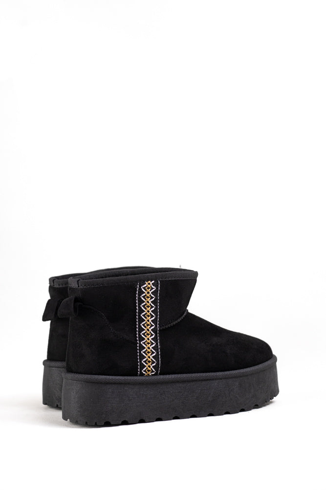 Botas de gamuza de inviernio  para mujer, elegancia casual brillante