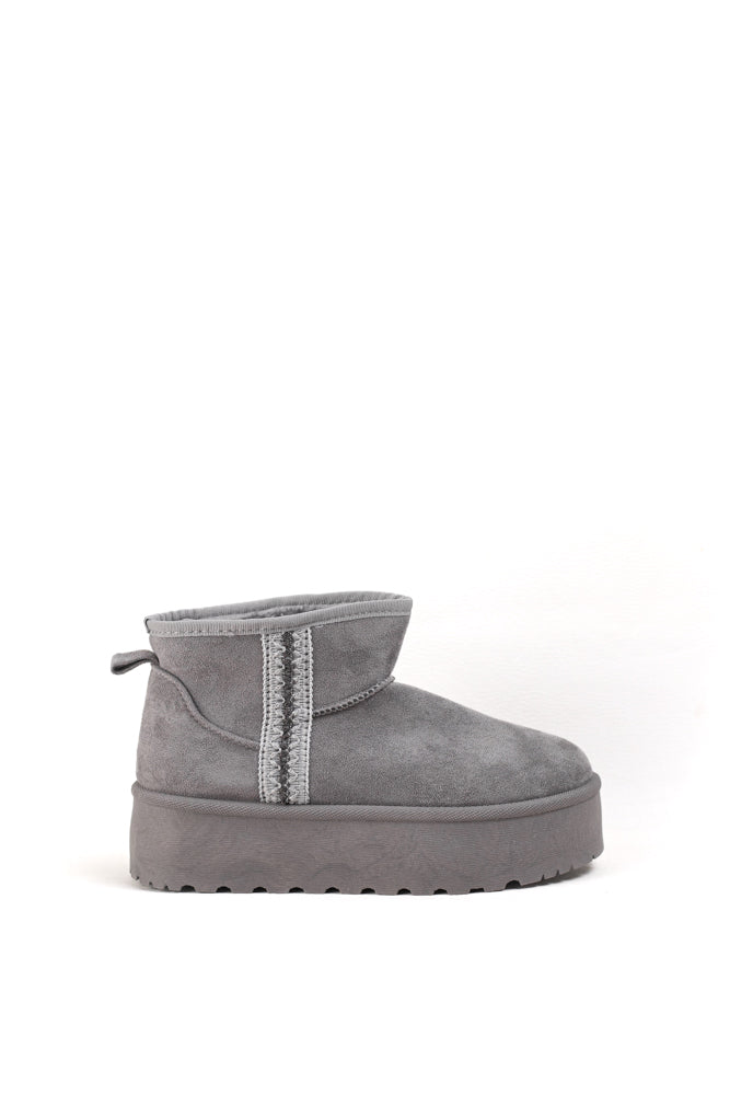 Botas de gamuza de inviernio  para mujer, elegancia casual brillante