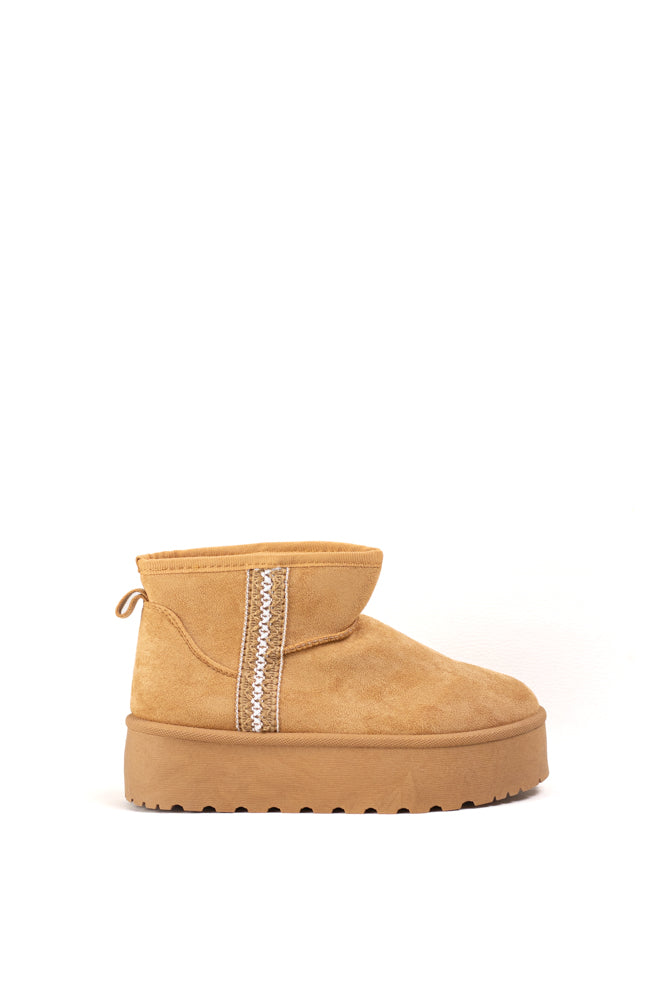 Botas de gamuza de inviernio  para mujer, elegancia casual brillante