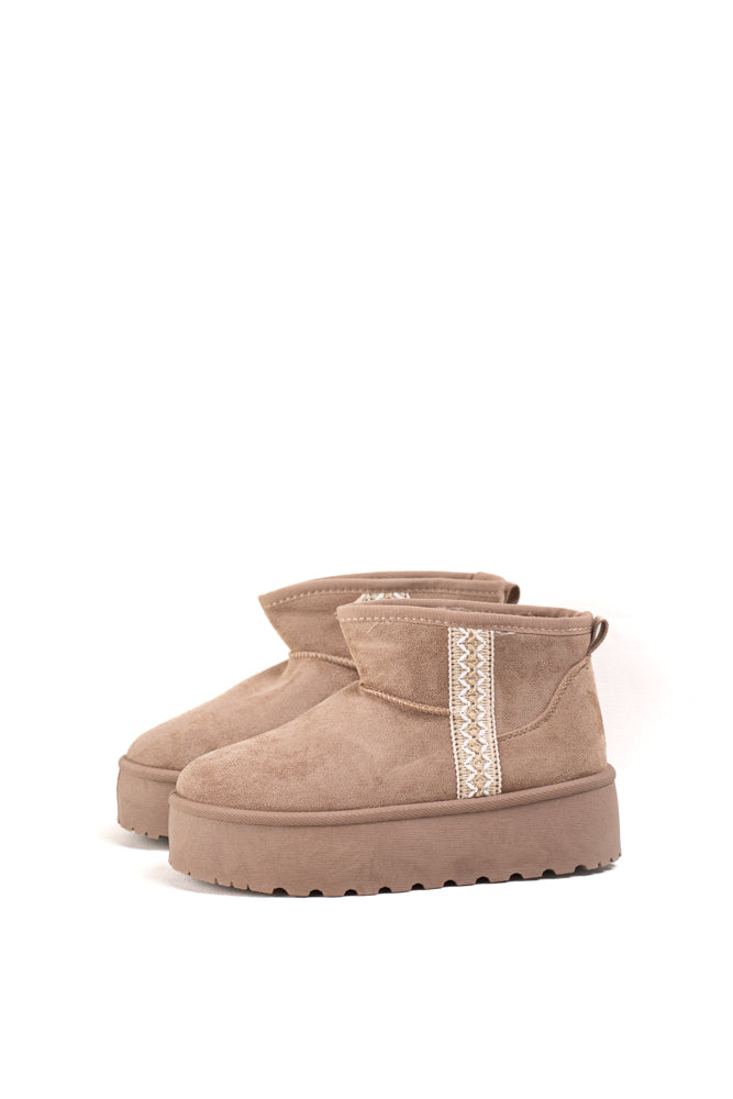 Botas de gamuza de inviernio  para mujer, elegancia casual brillante