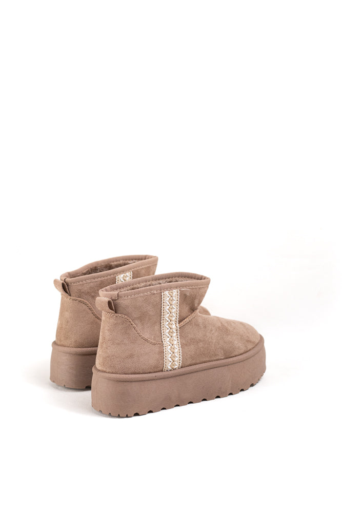 Botas de gamuza de inviernio  para mujer, elegancia casual brillante