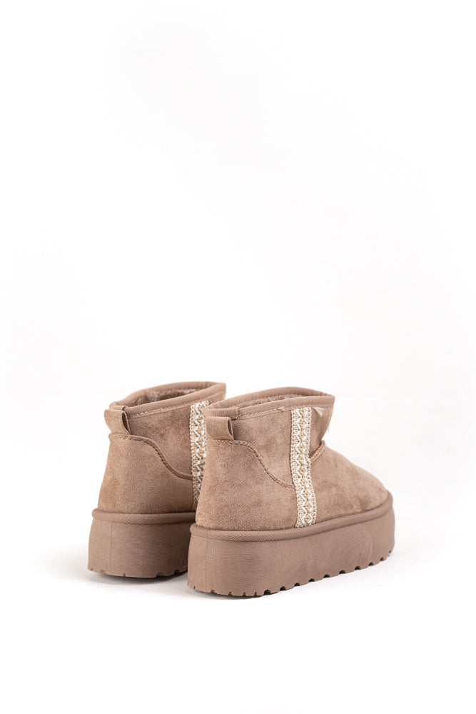 Botas de gamuza de inviernio  para mujer, elegancia casual brillante