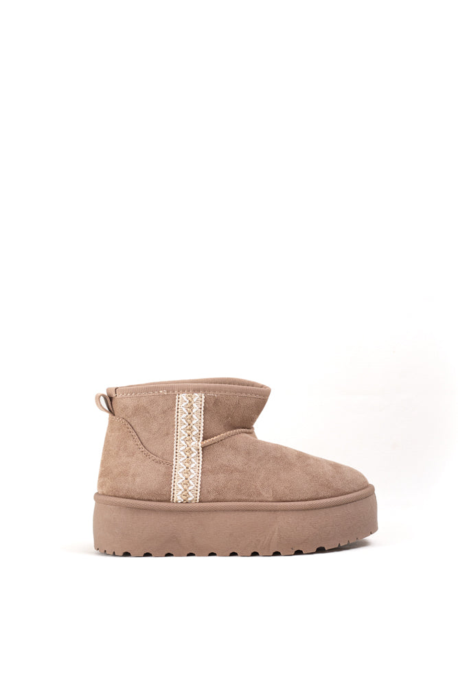 Botas de gamuza de inviernio  para mujer, elegancia casual brillante