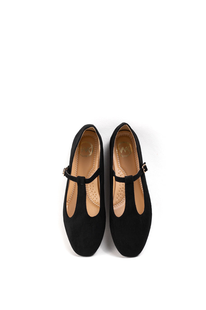 Zapatos Mary Jane de gamuza para mujer, elegancia y comodidad clásica