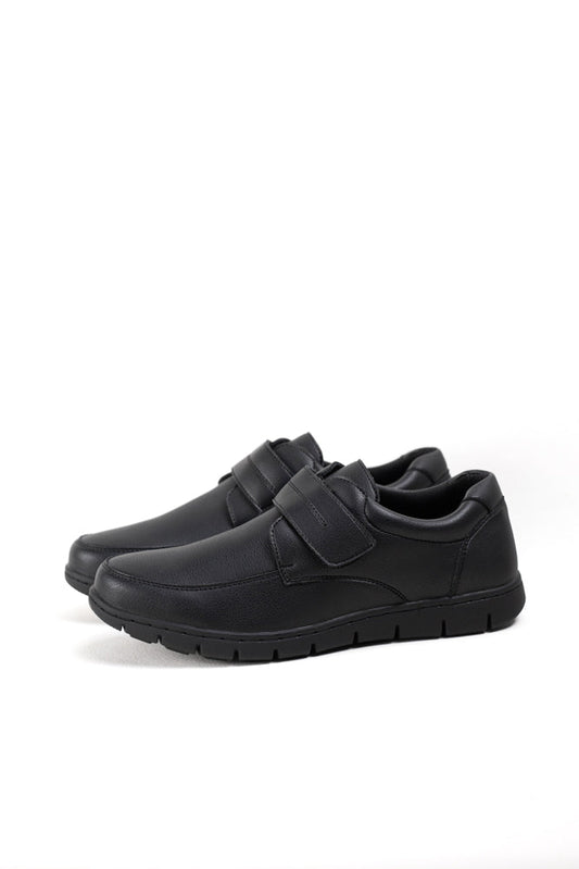 Zapatos Negros para Hombre con Cierre adhesivo