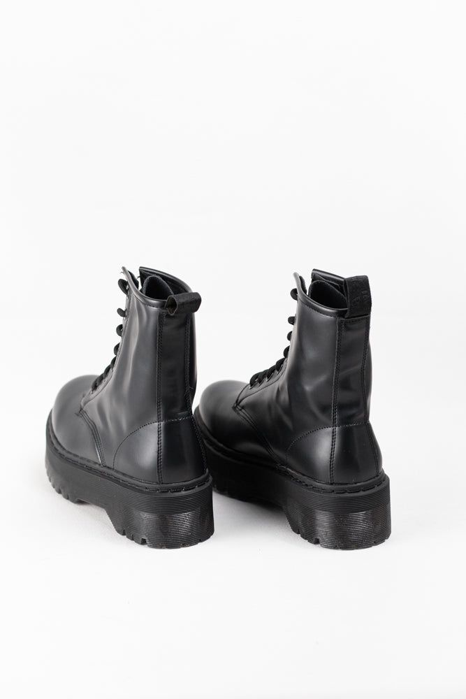 Botas militares plataforma mujer con cordones