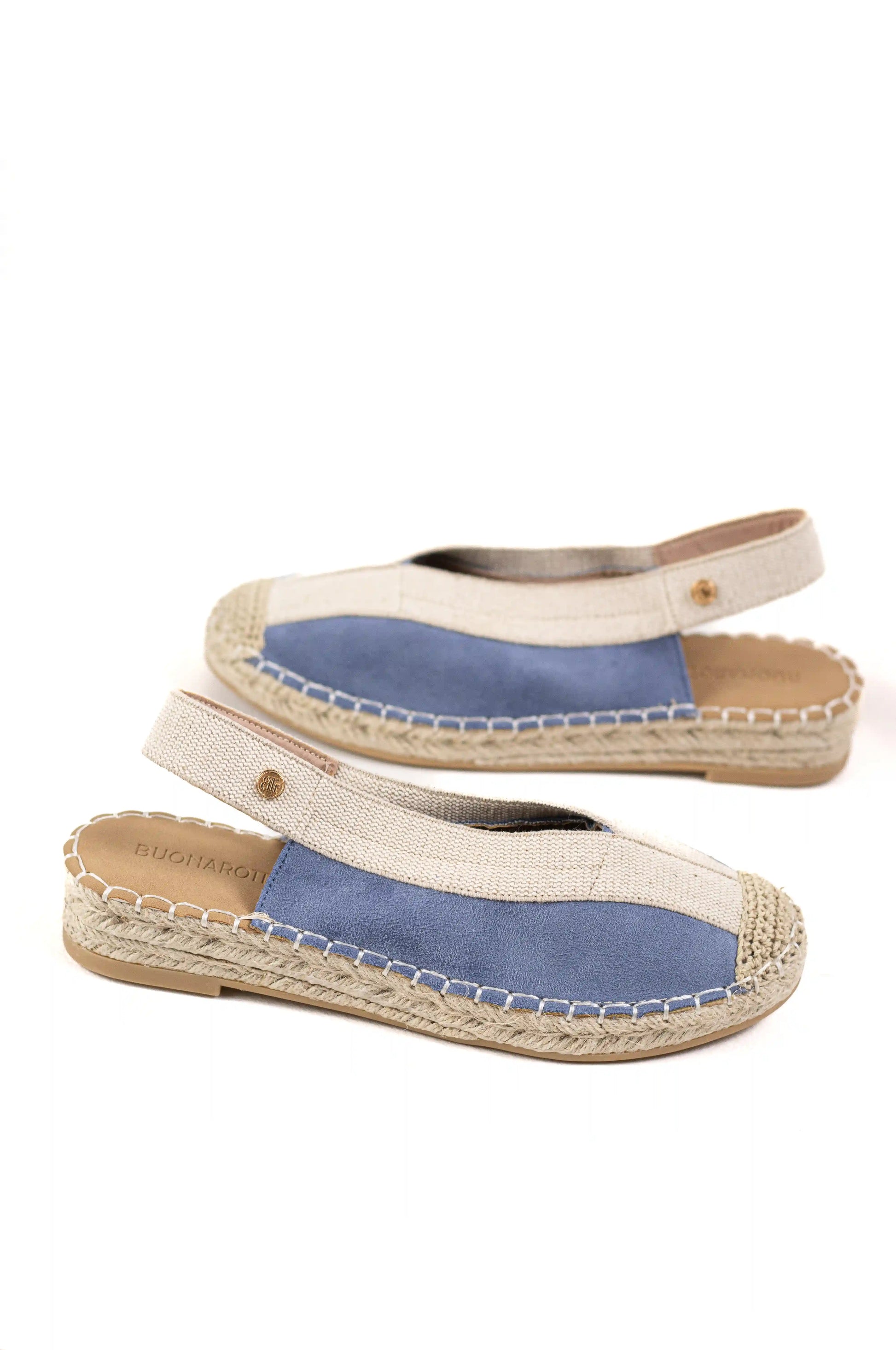 sandalia alpargata de mujer con suela de esparto y detalle trenzado color Camel talla 40