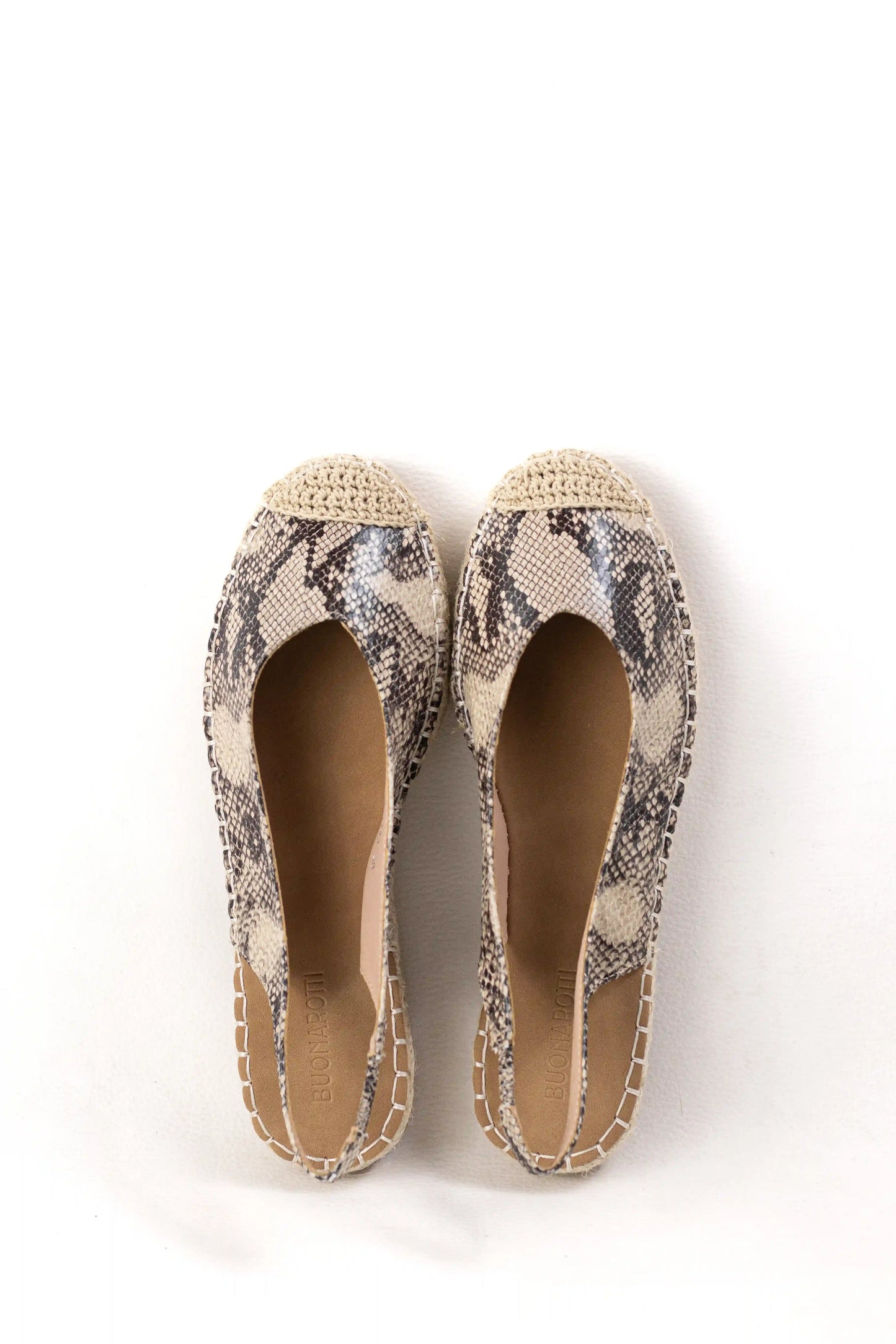 sandalias alpargatas de mujer con suela de esparto y diseno destalonado espartenas color Serpiente talla 36