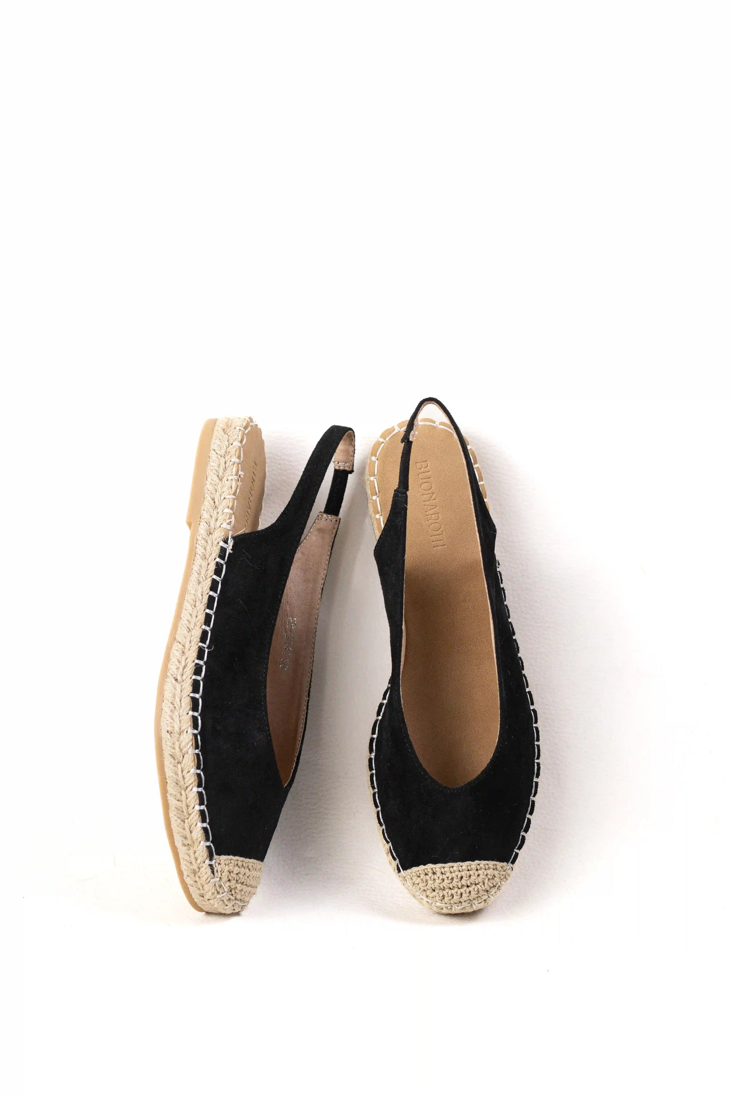 sandalias alpargatas de mujer con suela de esparto y diseno destalonado espartenas color Negras talla 38