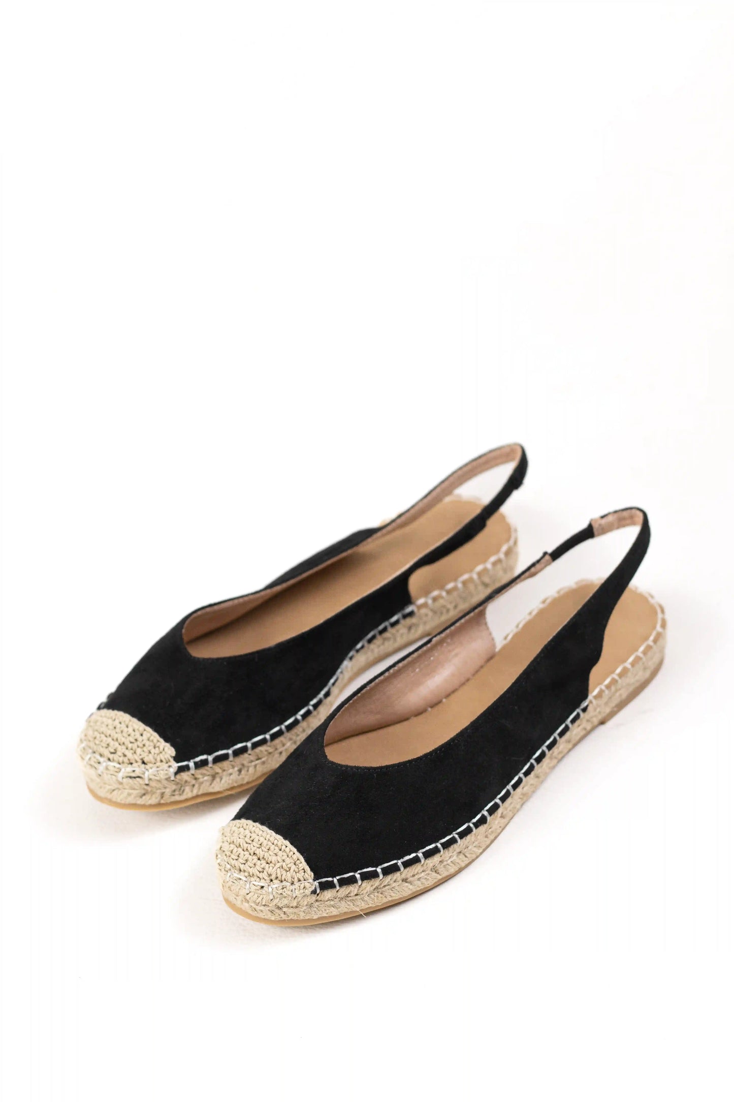 sandalias alpargatas de mujer con suela de esparto y diseno destalonado espartenas color Negras talla 40