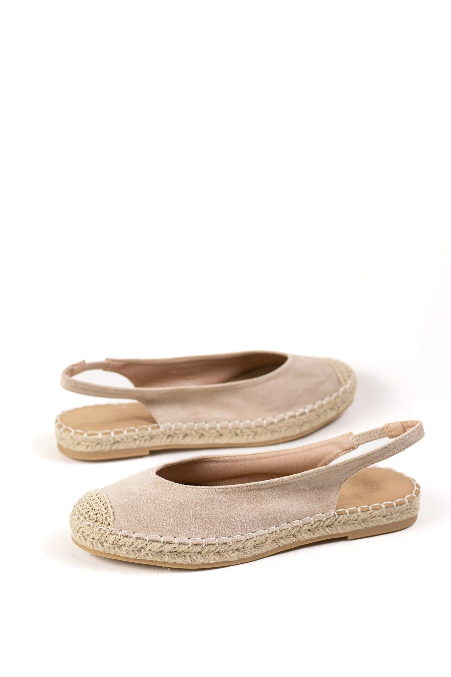 sandalias alpargatas de mujer con suela de esparto y diseno destalonado espartenas color Apricot talla 39