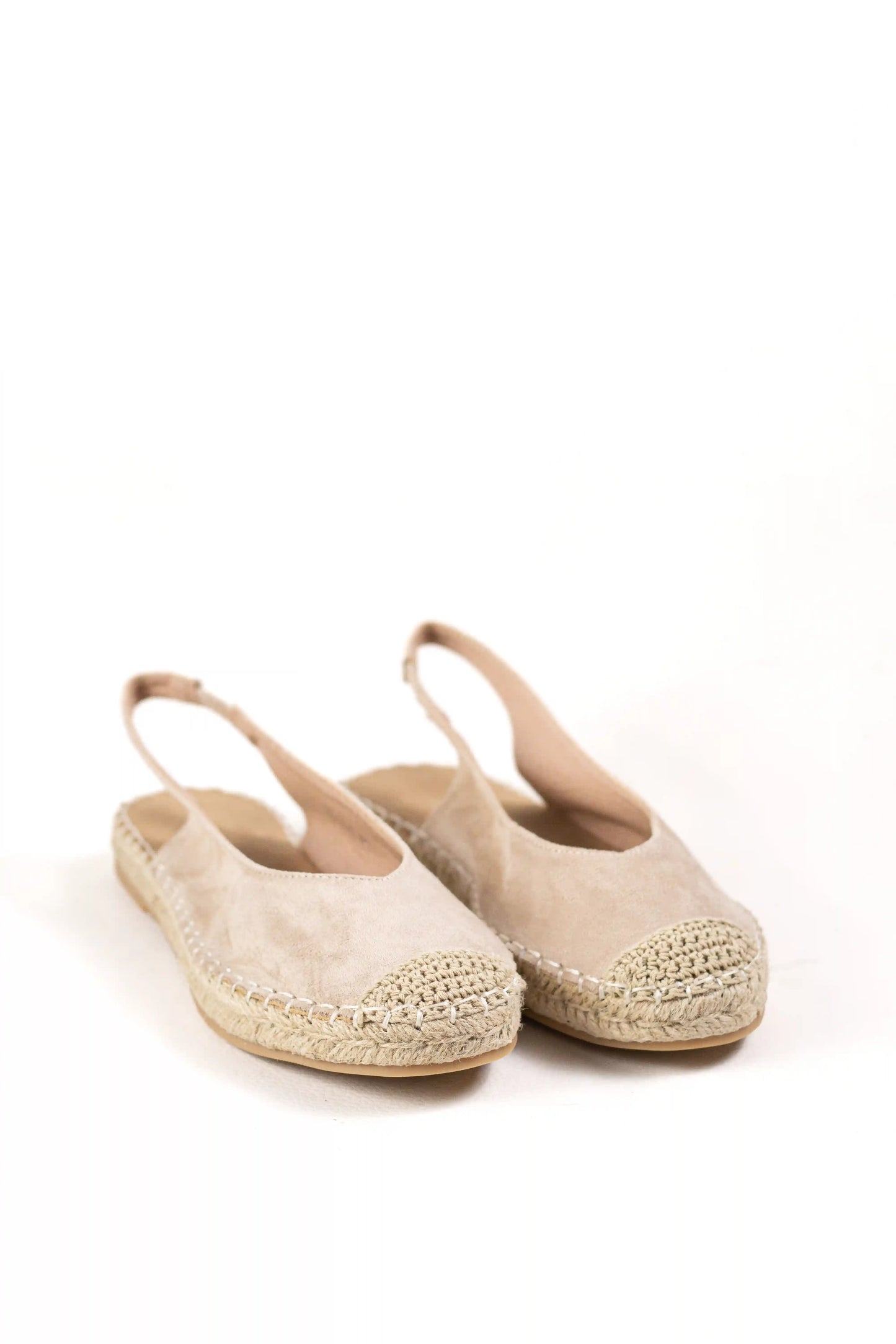 sandalias alpargatas de mujer con suela de esparto y diseno destalonado espartenas color Apricot talla 41