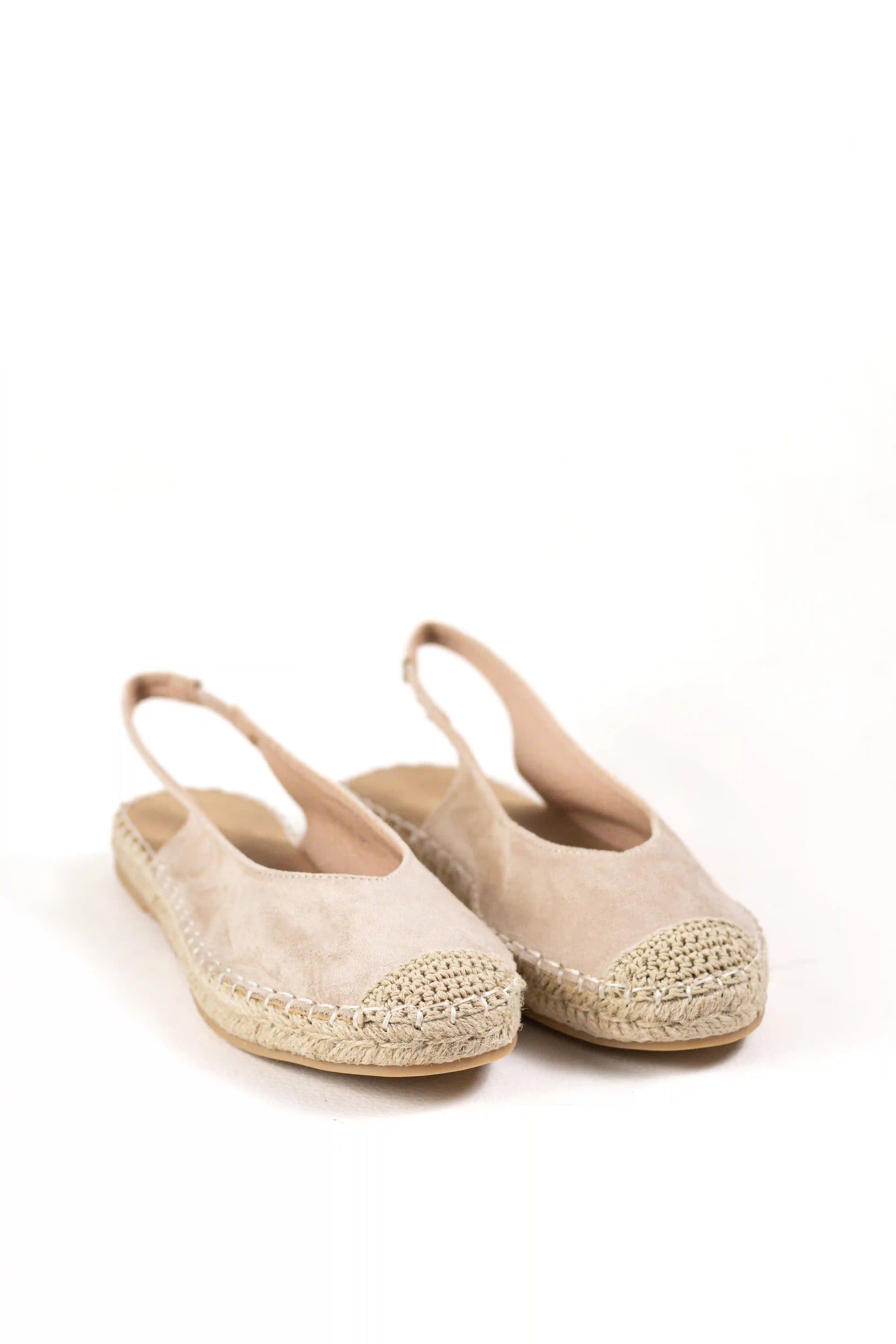 sandalias alpargatas de mujer con suela de esparto y diseno destalonado espartenas color Apricot talla 41