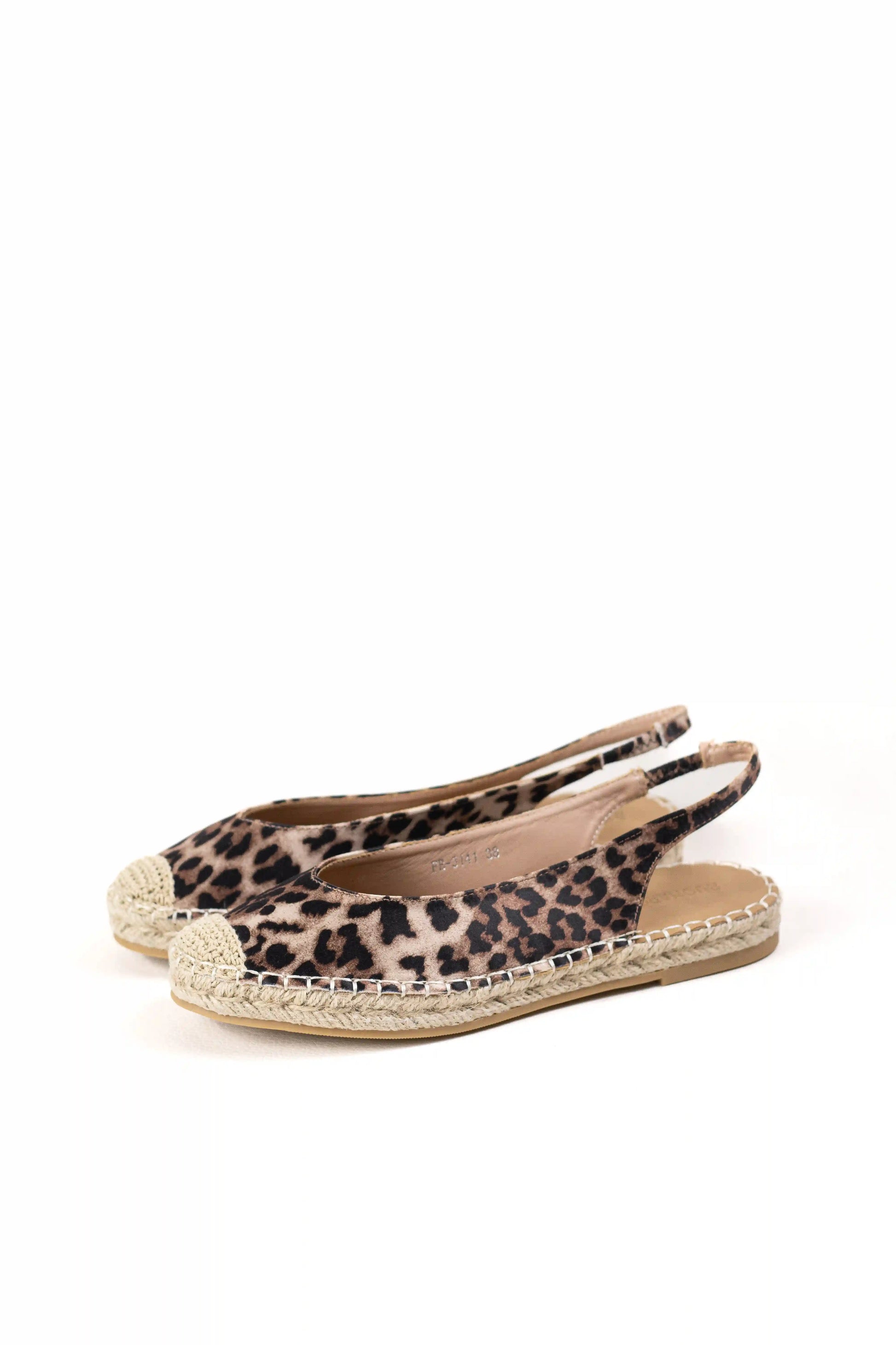 sandalias alpargatas de mujer con suela de esparto y diseno destalonado espartenas color Leopardo talla 36