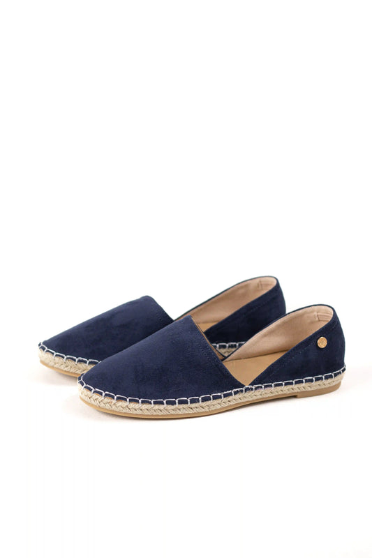 alpargata con suela de yute estilo slip on y puntera cerrada color Negras talla 39