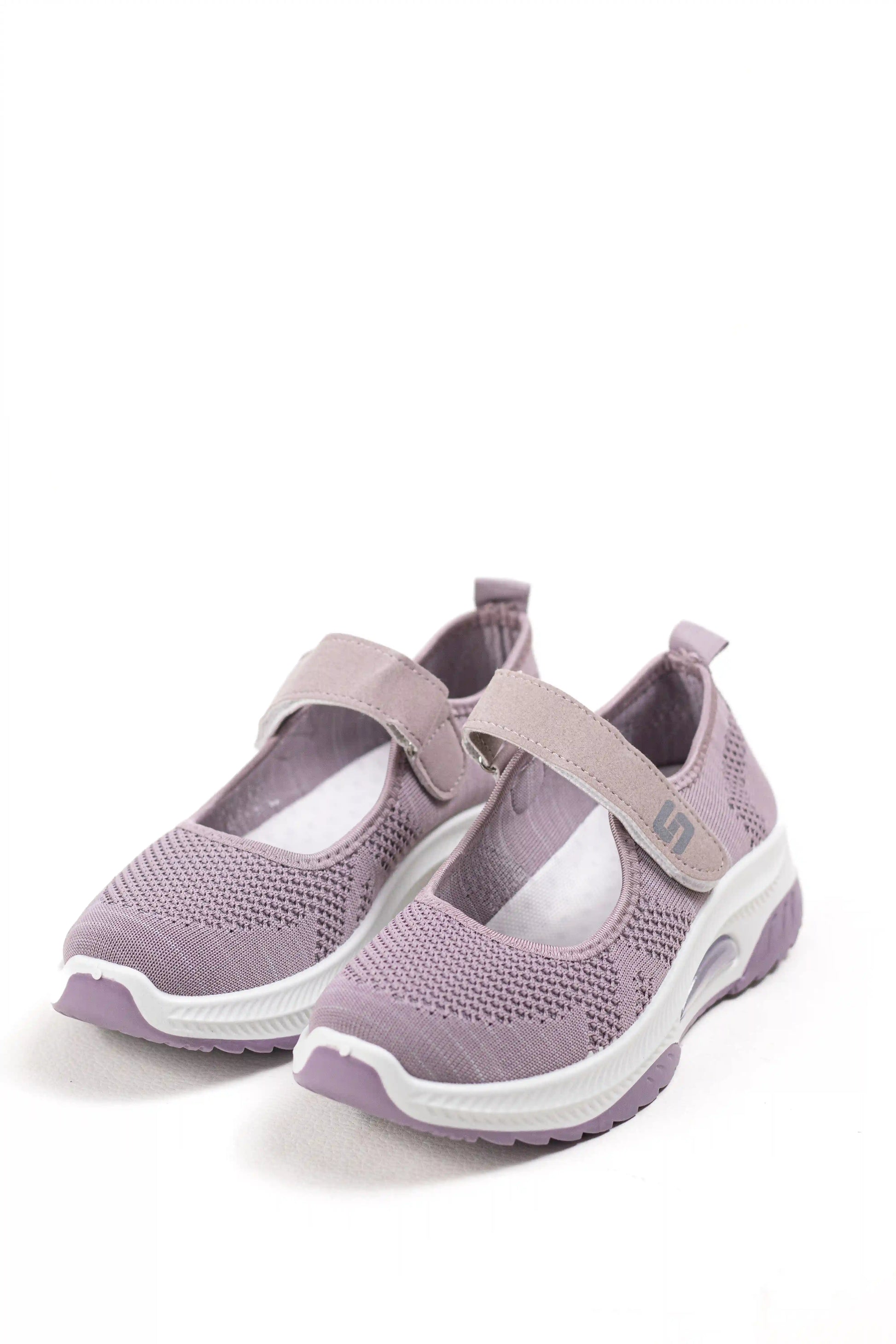 zapatillas deportivas tipo mary jane con suela ligera y ajuste de velcro comodidad y estilo casual zapatillas color Moradas talla 36