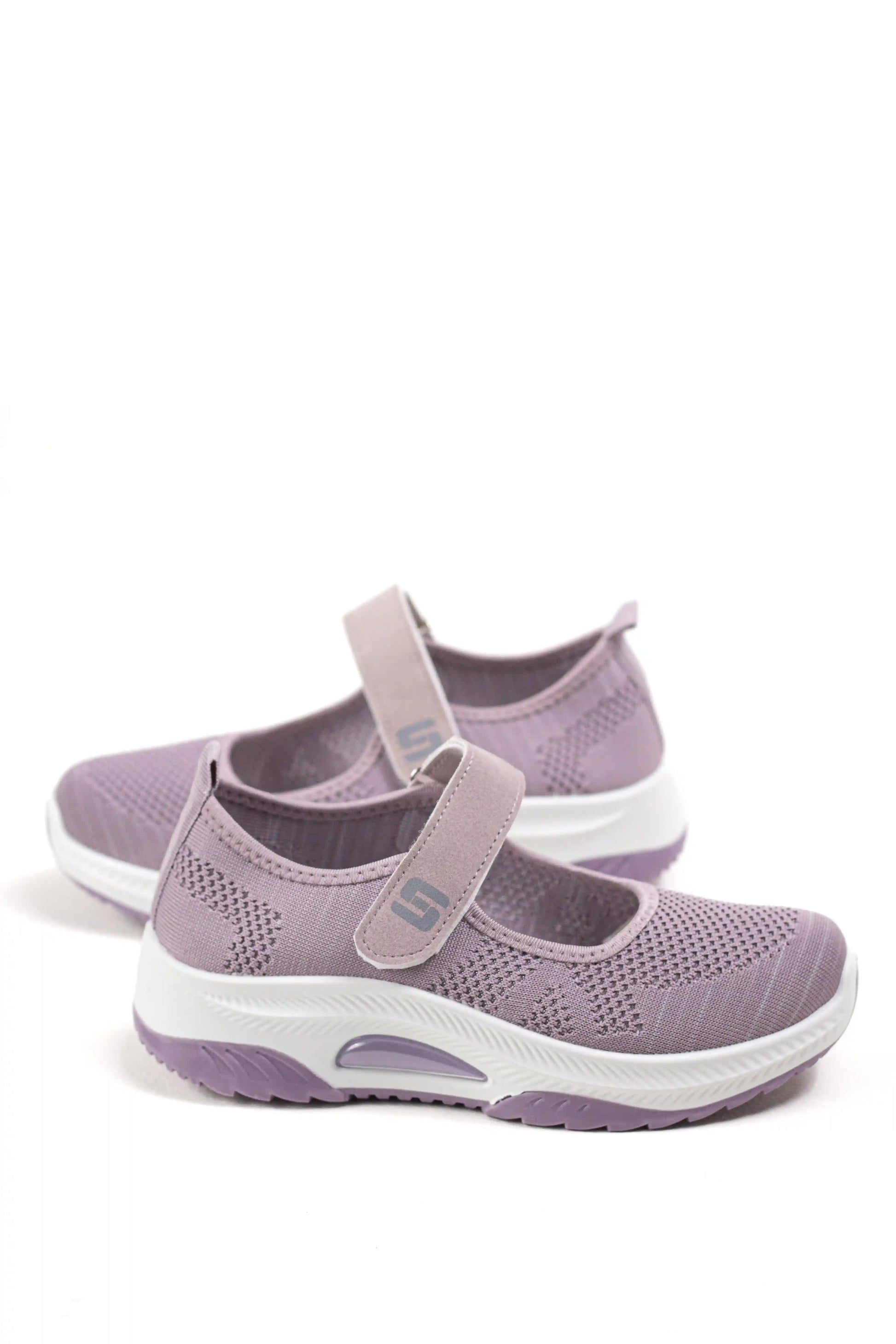 zapatillas deportivas tipo mary jane con suela ligera y ajuste de velcro comodidad y estilo casual zapatillas color Moradas talla 38