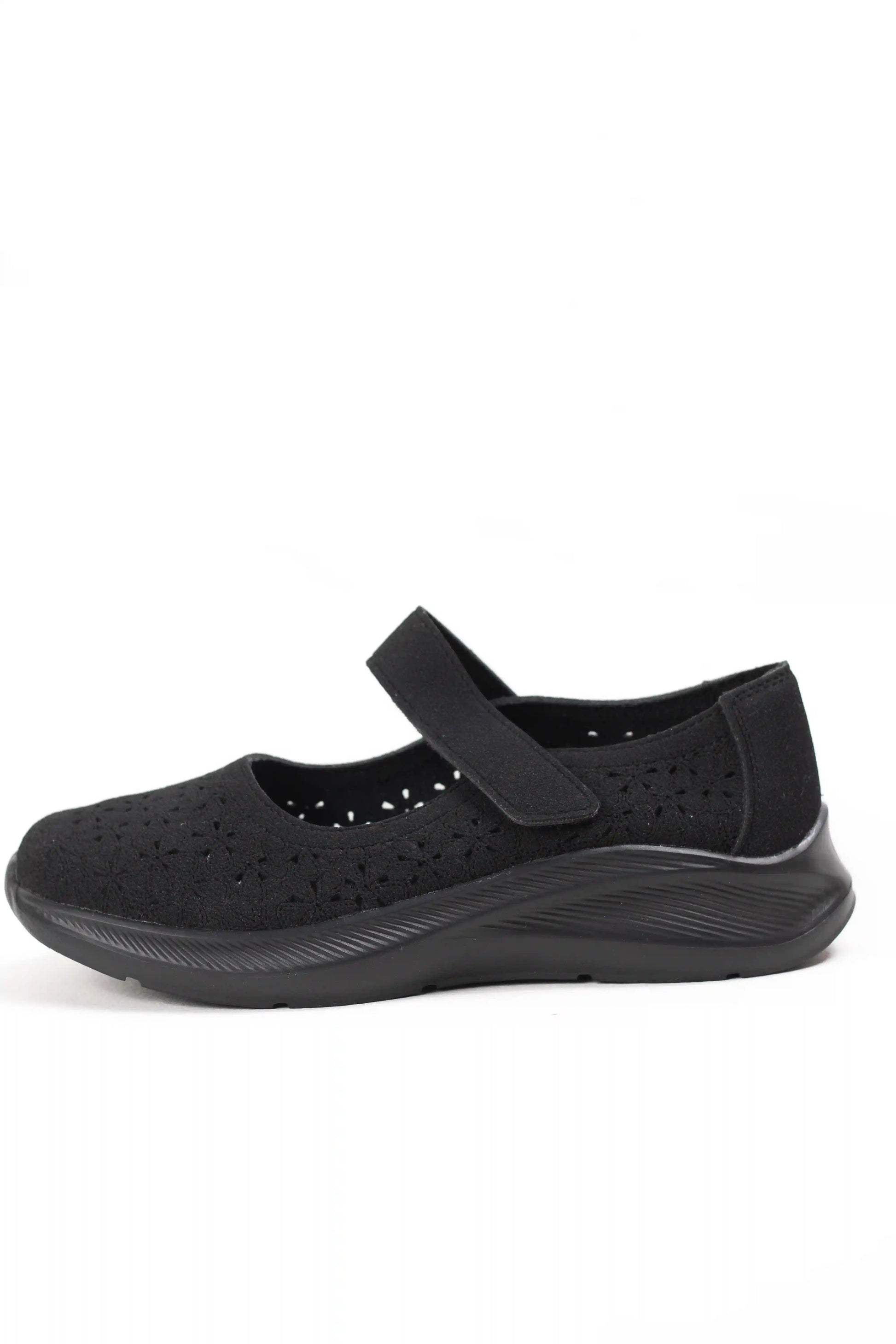 zapatillas mary jane con diseno calado y suela ergonomica comodidad y estilo diario zapatillas color Negras talla 38