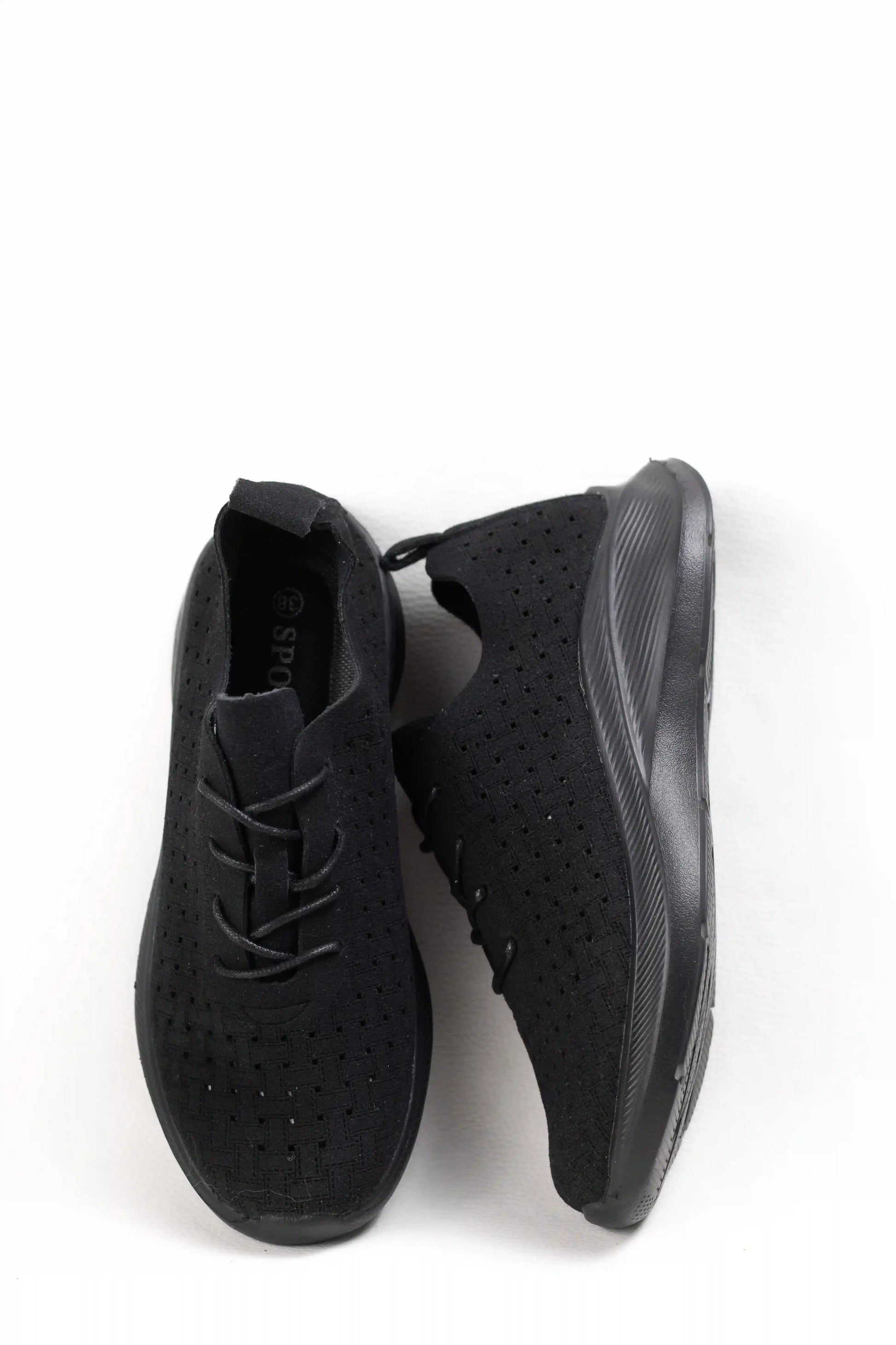 zapatillas deportivas con tejido perforado y suela ligera comodidad y estilo casual color Negro talla 39