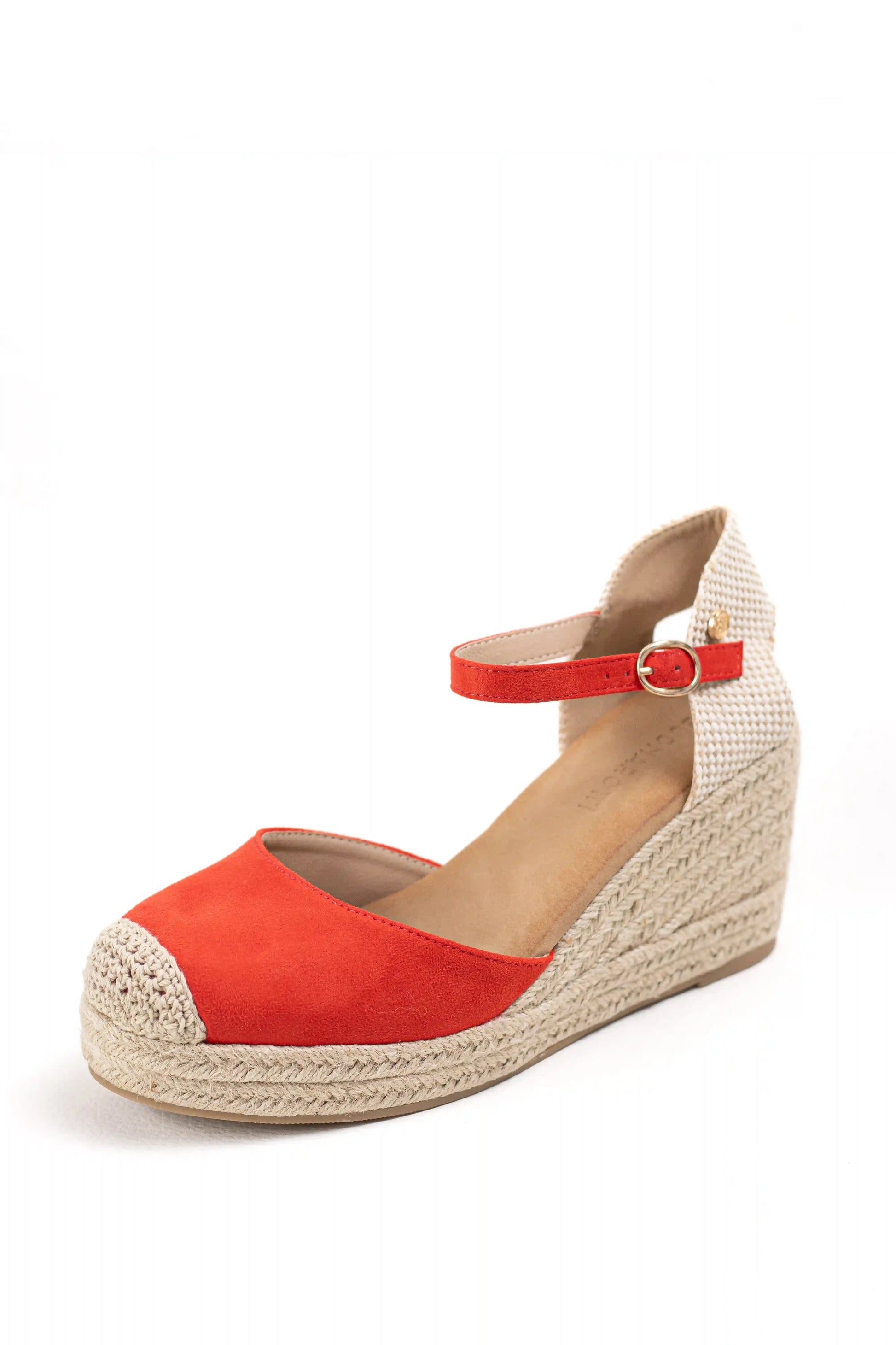 alpargatas doradas mujer de cunas altas de esparto con plataforma ligera con plantillas acolchadas color  talla 