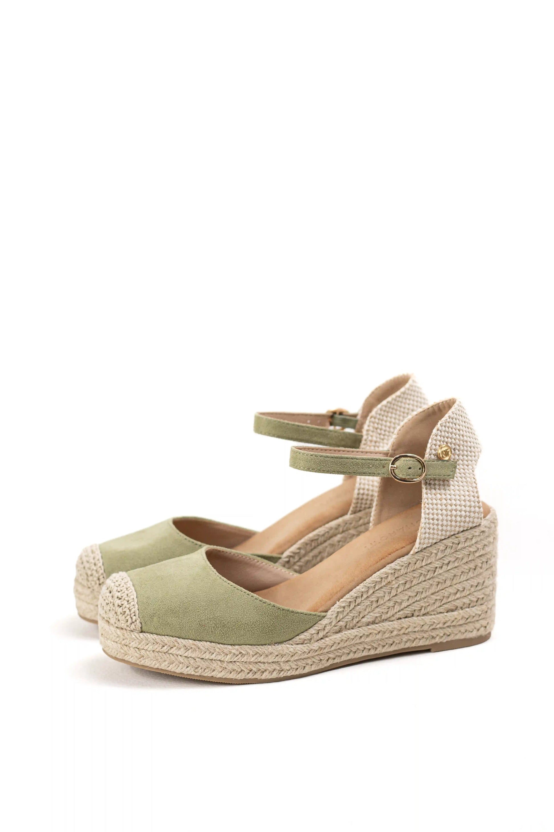 alpargatas doradas mujer de cunas altas de esparto con plataforma ligera con plantillas acolchadas color Leopardo talla 40