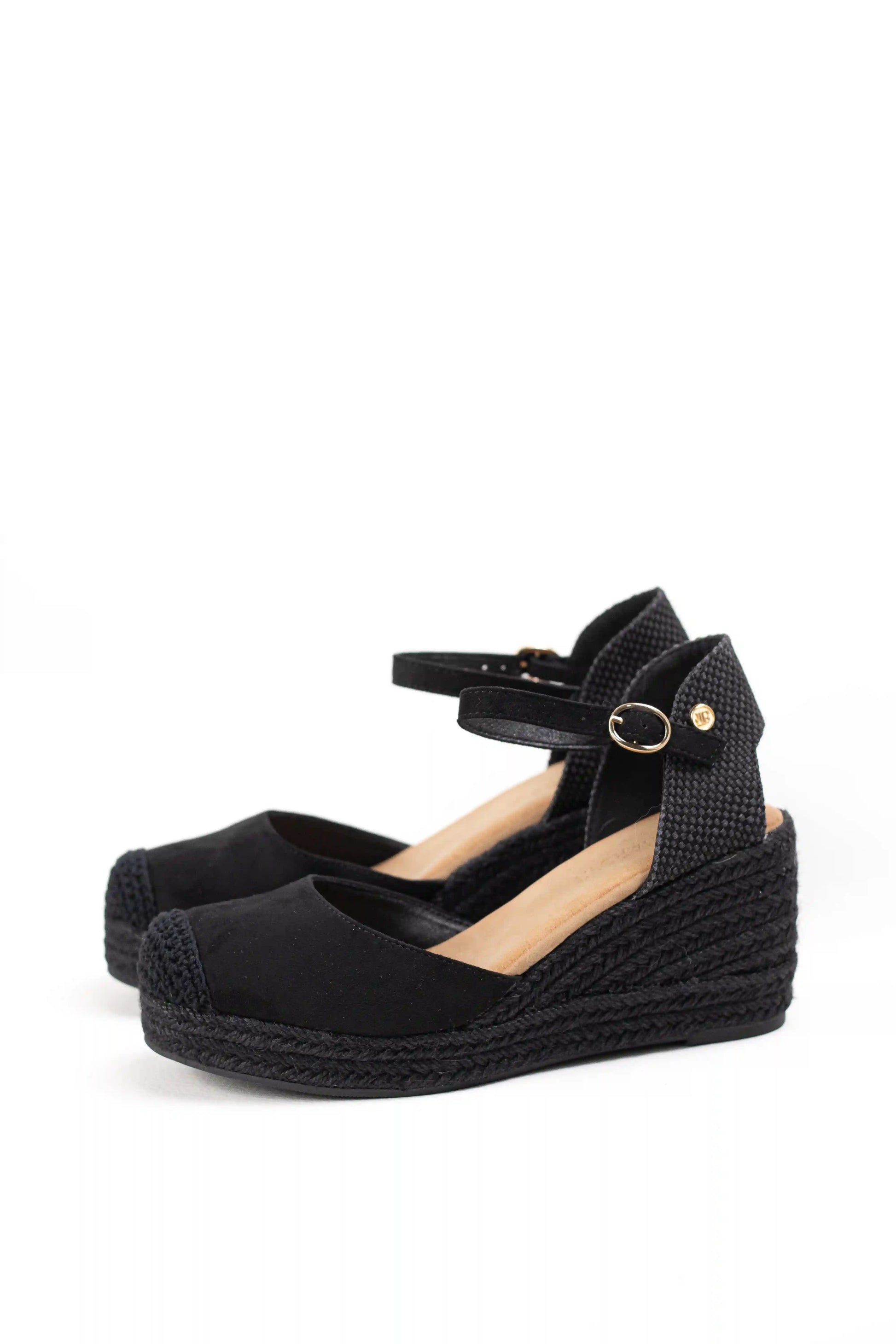 alpargatas doradas mujer de cunas altas de esparto con plataforma ligera con plantillas acolchadas color Verde talla 40