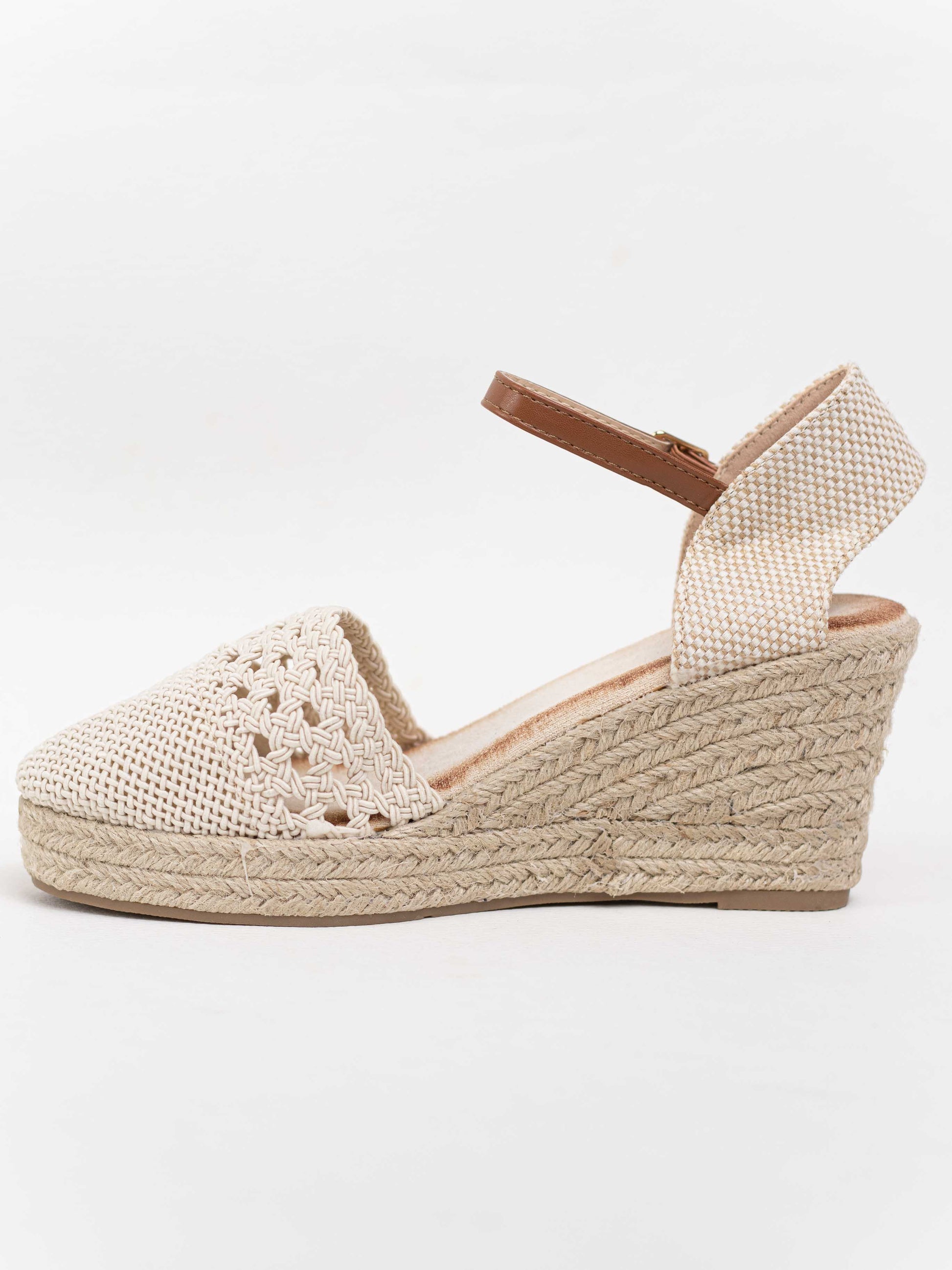 alpargatas crochet mujer cunas de esparto Beige 40