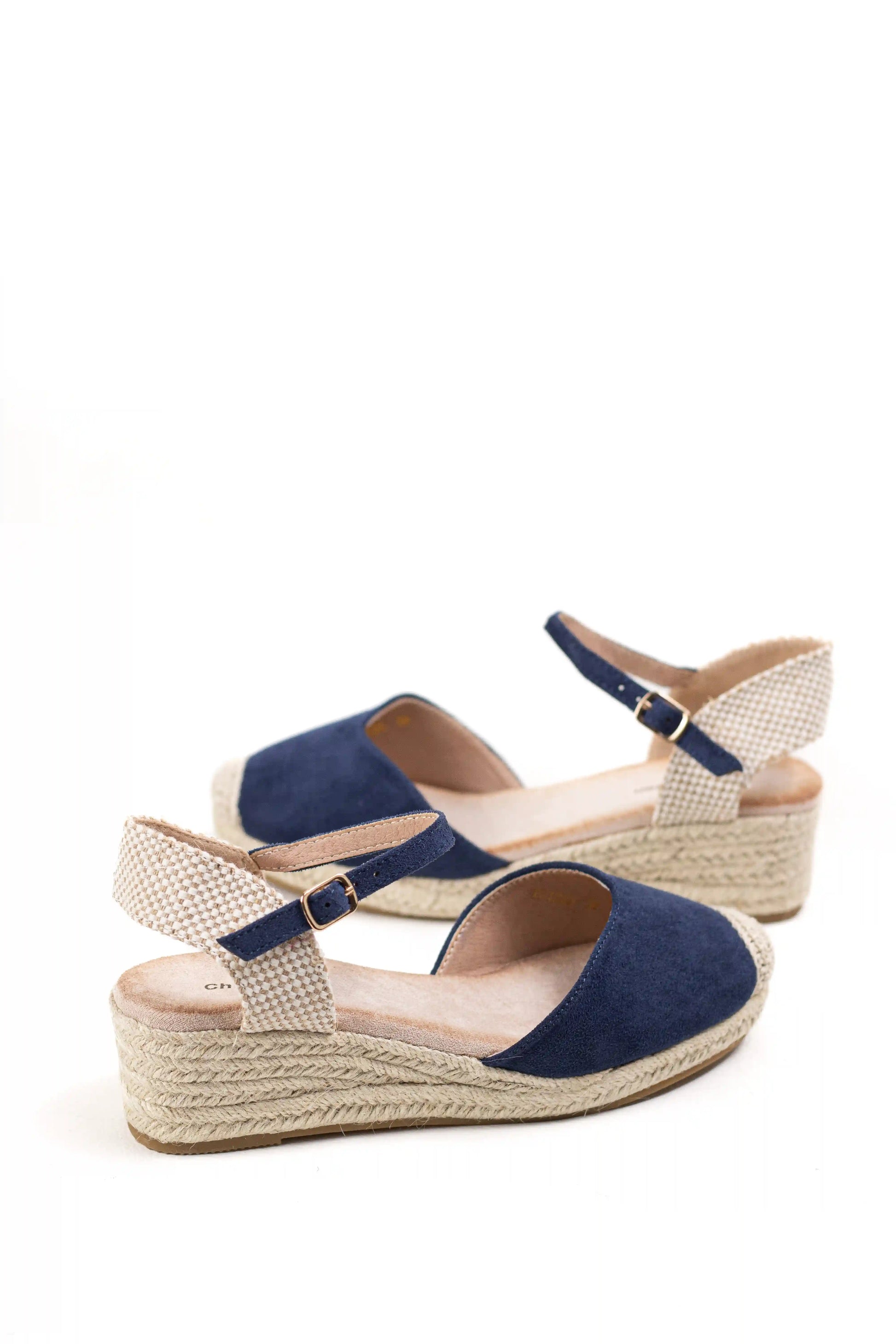 alpargatas de cuna baja con plataforma de rafia con pulsera ajustable y suela trenzada alpargatas color Negras talla 36