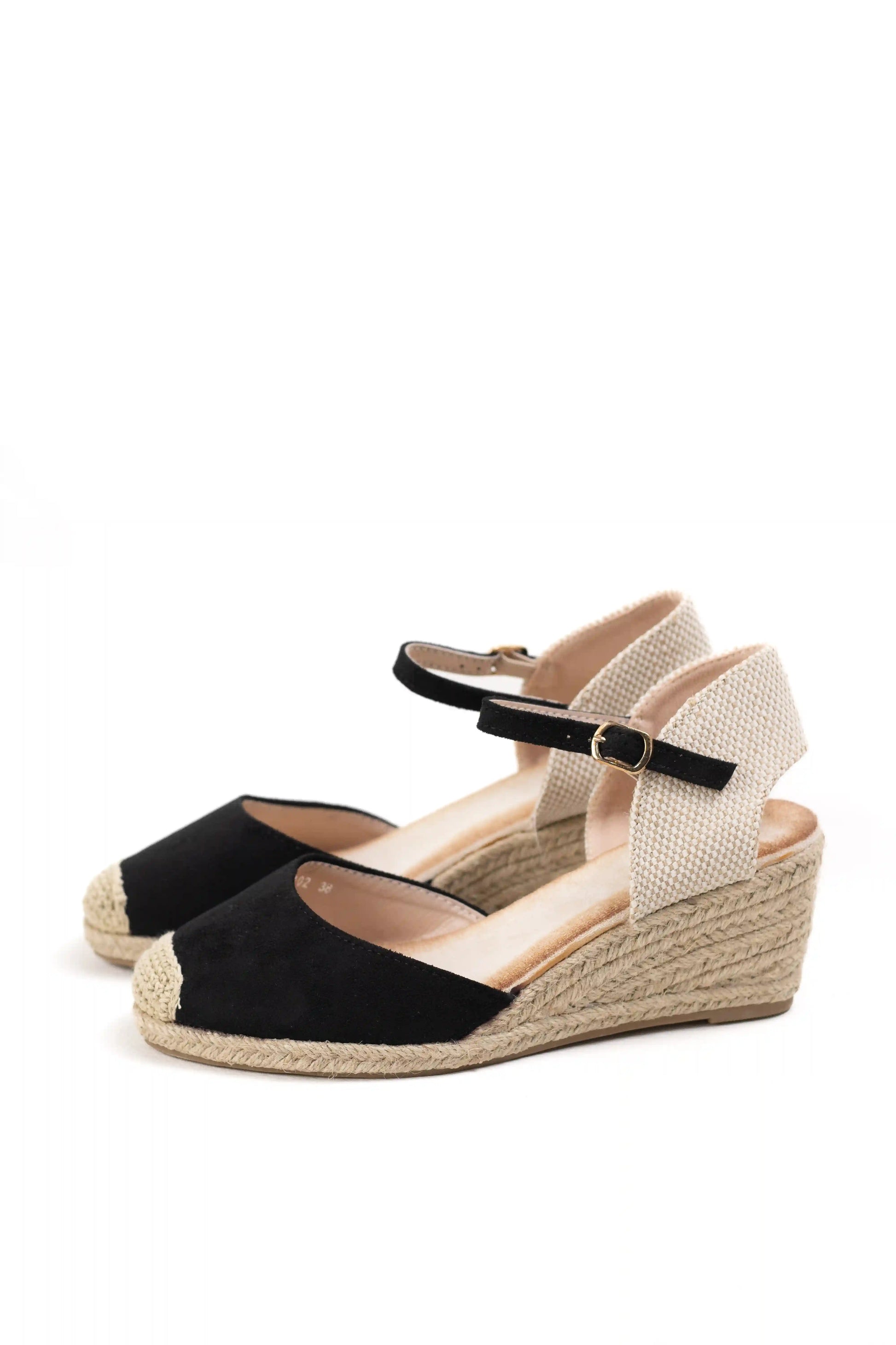 alpargatas de cuna espartos con plataforma con punta redonda y pulsera ajustable alpargatas color Rosas talla 38