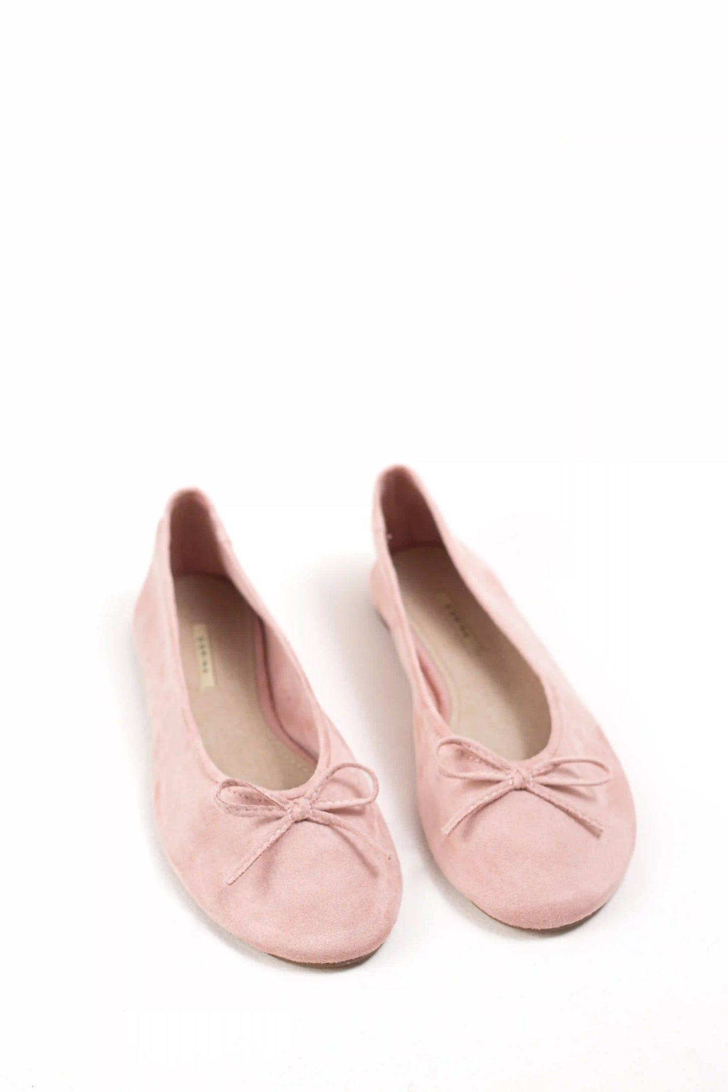 bailarina de ante con punta afilada y lazo decorativo corina color Rosa talla 37