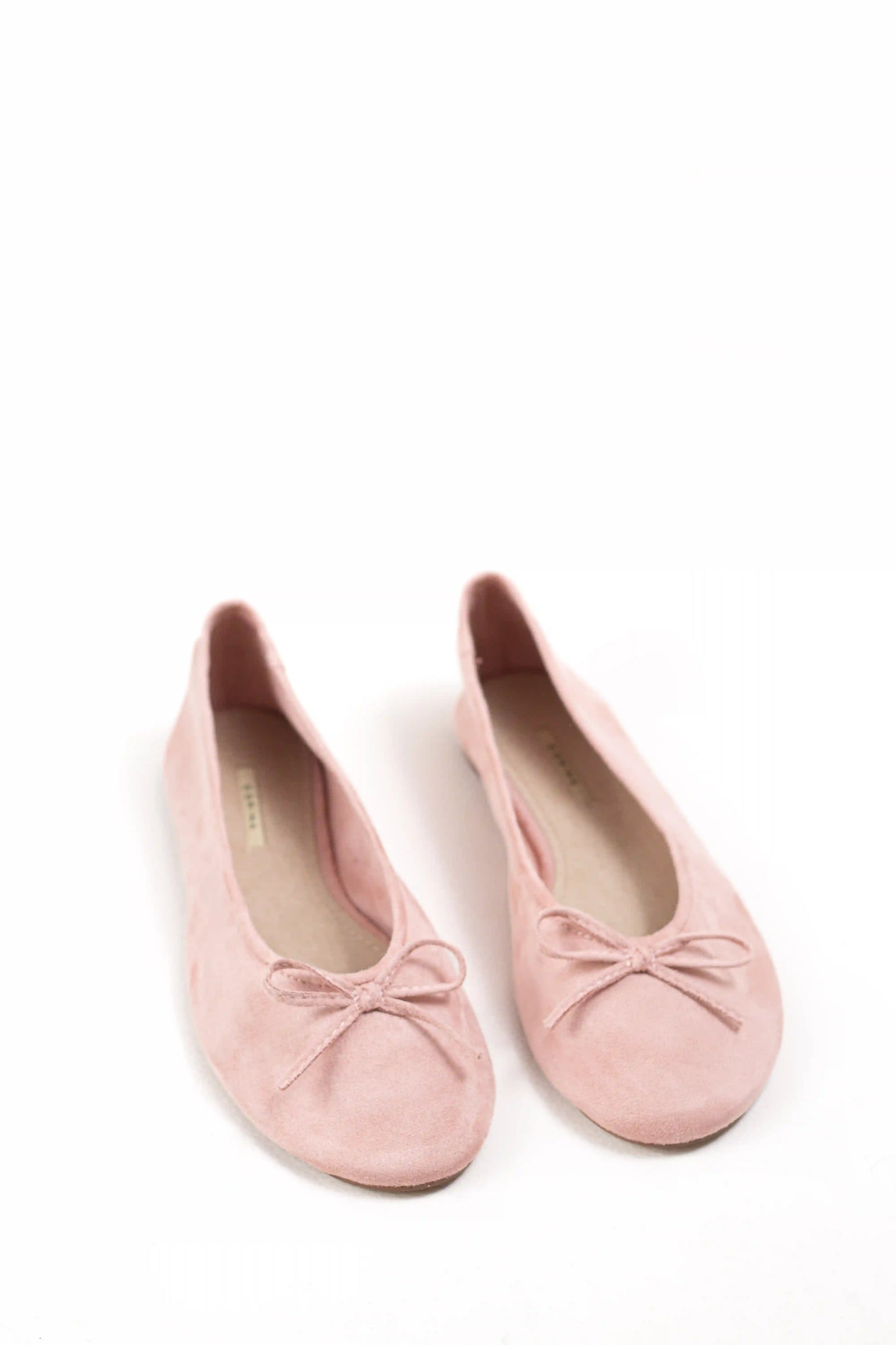 bailarina de ante con punta afilada y lazo decorativo corina color Rosa talla 37