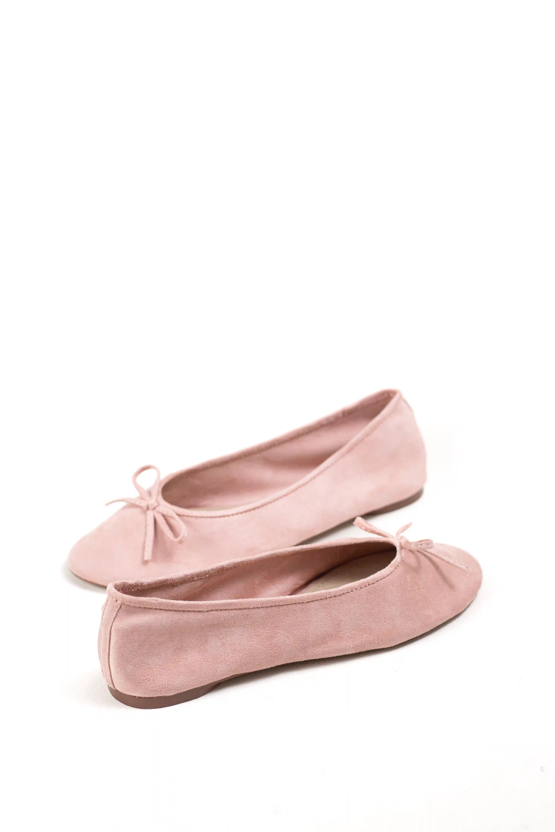 bailarina de ante con punta afilada y lazo decorativo corina color Rosa talla 38