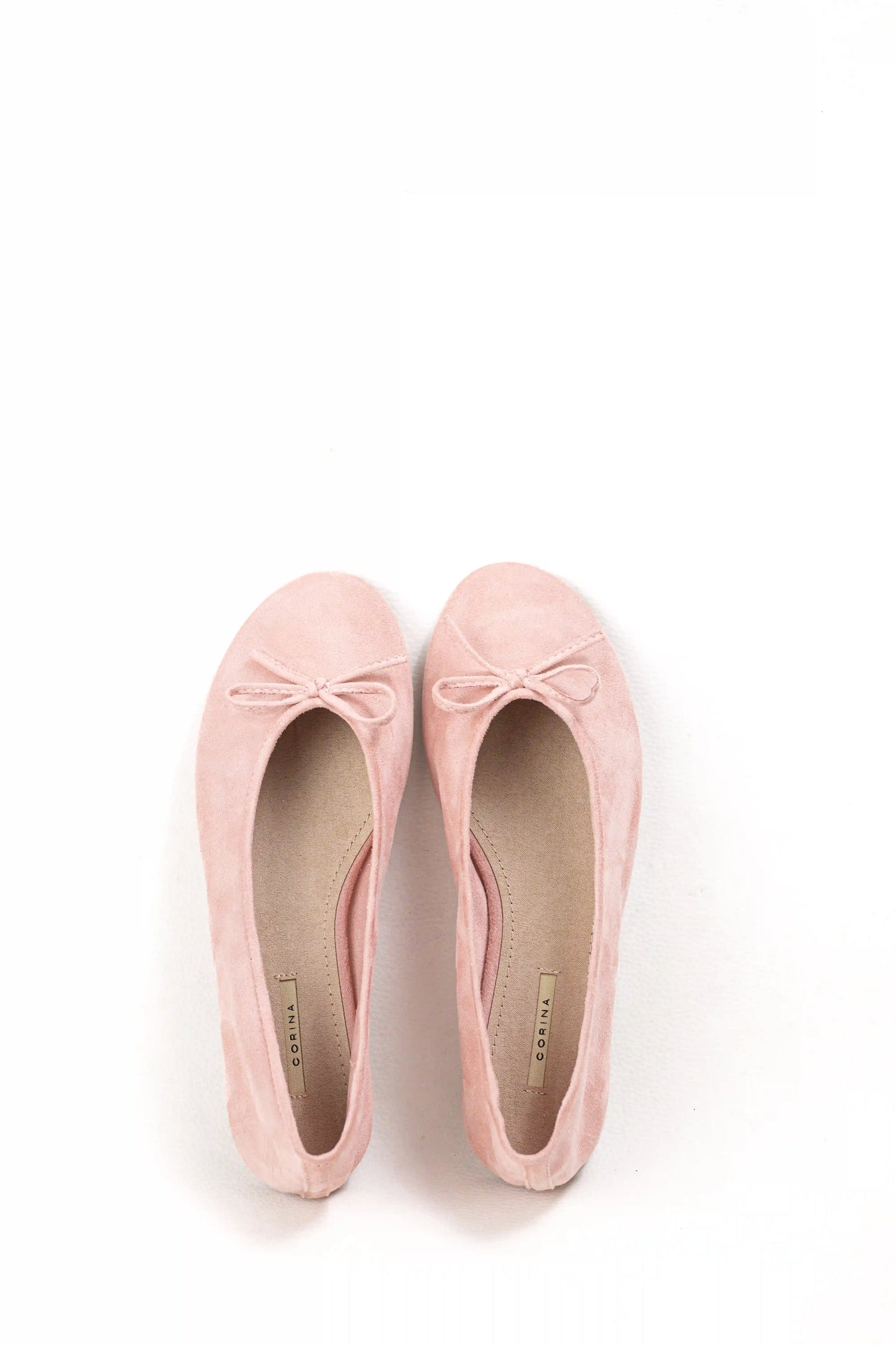 bailarina de ante con punta afilada y lazo decorativo corina color Rosa talla 39