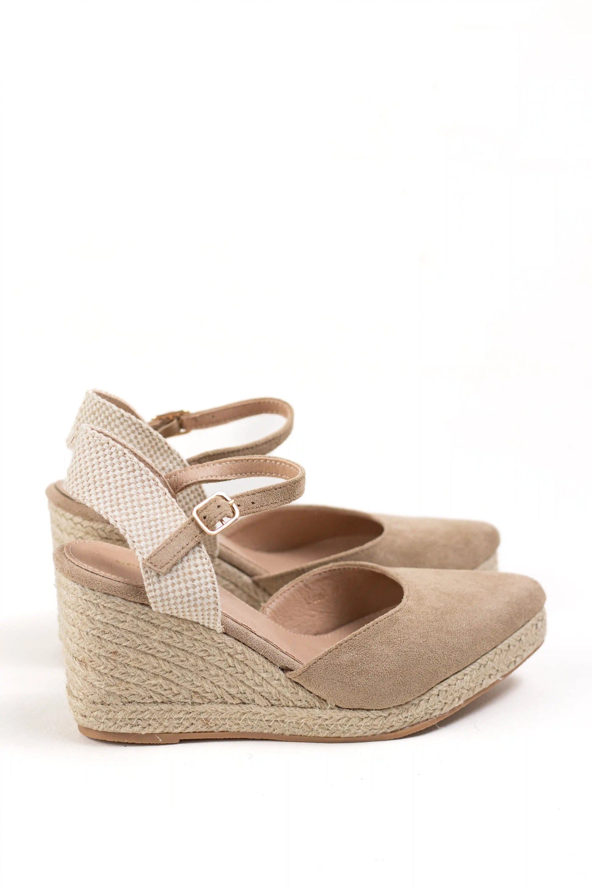 alpargatas de cuna con punta afilada y suela de esparto sandalias elegantes para verano alpargatas color Khaki talla 38