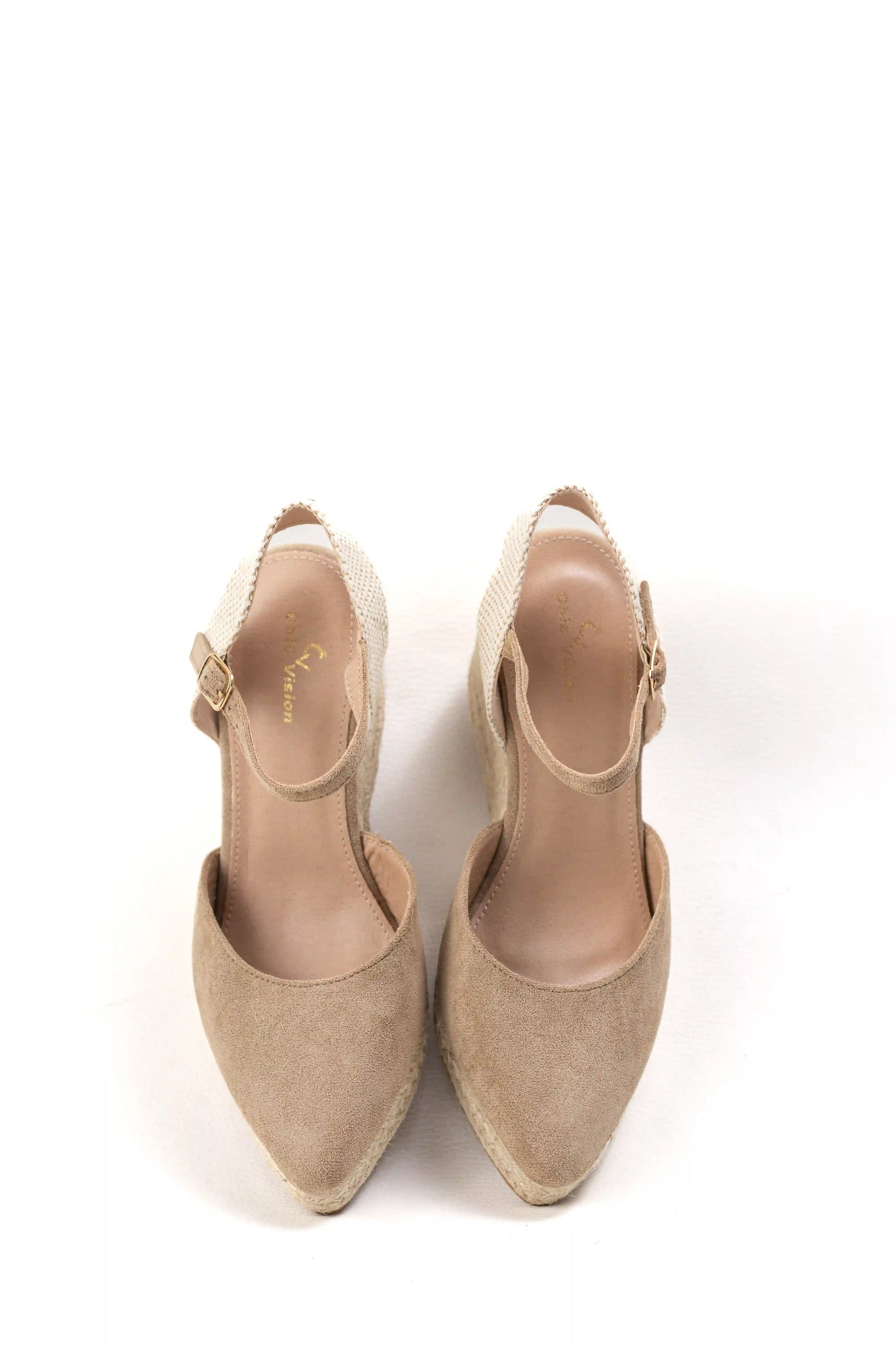 alpargatas de cuna con punta afilada y suela de esparto sandalias elegantes para verano alpargatas color Khaki talla 39