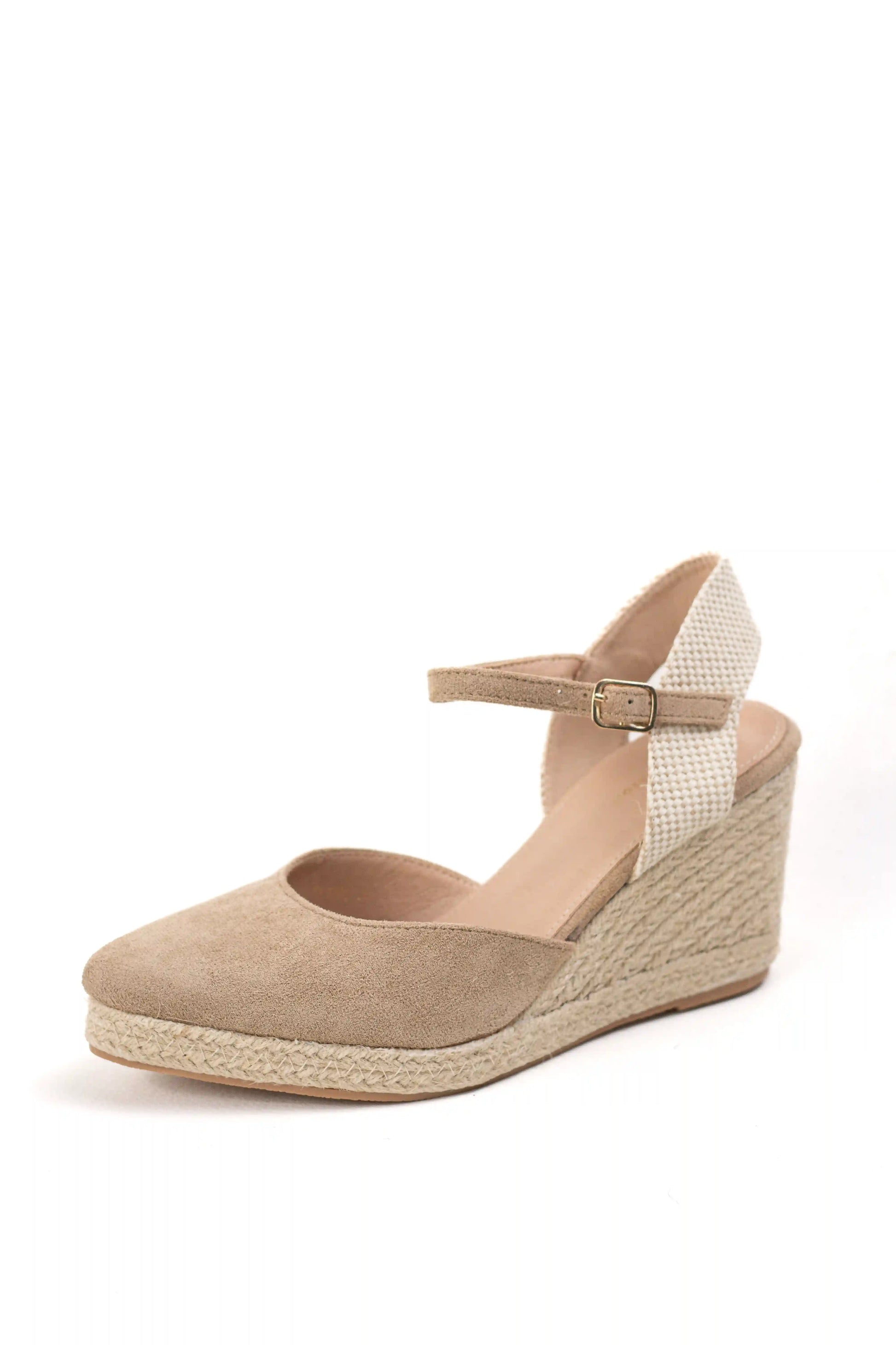 alpargatas de cuna con punta afilada y suela de esparto sandalias elegantes para verano alpargatas color Khaki talla 40